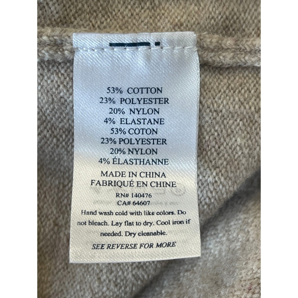 Faherty Jackson Long Sleeve Tie Waist Cotton Blend Sweater Dress Womens Medium - Picture 7 of 8